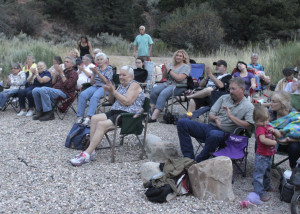 All ages came to enjoy Beans & Wheels perform at second of four in a series of Campfire Concerts in the Canyons aimed at raising awareness for the Southwest Wildlife Foundation, Cedar Canyon Nature Park, Cedar City, Utah, July 31, 2015 | Photo by Carin Miller, St. George News