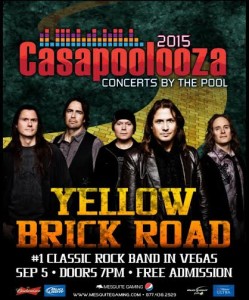 Event flyer for Casapoolooza featuring Yellow Brick Road, Mesquite Nevada, date not specified | Flyer courtesy Mesquite Gaming, St. George News Click image to enlarge