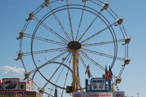 The Ferris wheel, one of the carnivals most iconic staples stands at the entrance of the City of Fun Carnival at the Washington County Fair, Hurricane, Utah, August 8, 2014 | Photo by Hollie Reina, St. George News