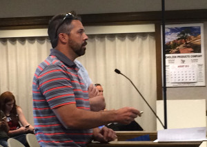 Watson Engineering Owner Tim Watson asks City Council to approve the final plat for the Windmill Plaza Subdivision, Cedar City Council Chambers, Cedar City, Utah, August 20, 2015 | Photo by Carin Miller, St. George News