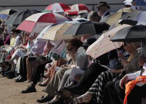 Thousands gather for the groundbreaking of the new Cedar City Utah Temple, 300 S. Cove Drive, Cedar City, Utah, August 8, 2015 | Photo taken by Carin Miller, St. George News 