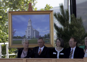 Thousands gather for the groundbreaking of the new Cedar City Utah Temple, 300 S. Cove Drive, Cedar City, Utah, August 8, 2015 | Photo taken by Carin Miller, St. George News 