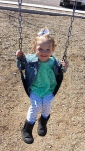 Bentley Boore, 2 years old, is missing from Cedar City, Utah, Aug. 8, 2015. She was last seen wearing the same clothing as in the photo. | Photo courtesy of Cedar City Police Department, St. George News