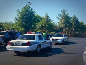 A St. George man was arrested for drugs and an outstanding warrant when police located him in the Harmon's parking lot, St. George, Utah, Aug. 15, 2015 | Photo by Jessica Tempfer, St. George News
