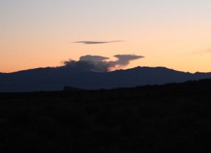 Smoke from a semi-trailer on fire on Apex Mine Road is visible from the Sand Hollow area, Hurricane, Utah, August 12, 2015 | Photo by Nataly Burdick, St. George News