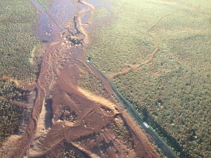 Aerial image of slide area, Coconino County, Arizona, Aug. 10, 2015 | Photo courtesy of Arizona Department of Public Safety, St. George News