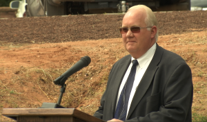 Hildale Mayor Philip Barlow speaking at the public memorial service at Maxwell Park, Hildale, Utah, Sept. 26, 2015 | Photo by Michael Durrant, St. George News