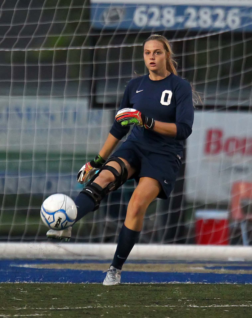 Snow Canyon goalkeeper Madison Mooring (0), Snow Canyon vs. Dixie, Girls Soccer, St. George, Utah, Sept. 15, 2015, | Photo by Robert Hoppie, ASPpix.com, St. George News