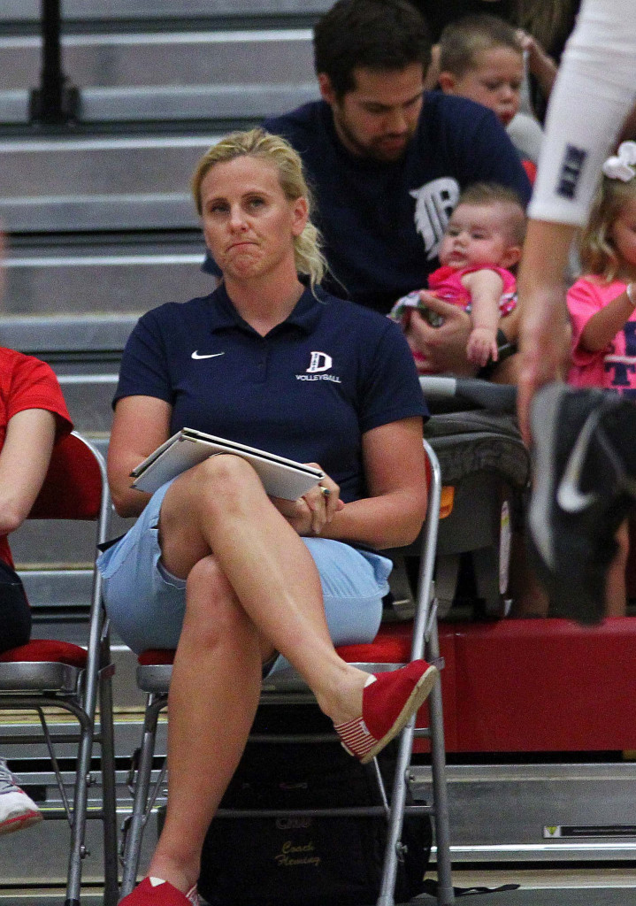 Head Coach Robyn Felder, Dixie State University Volleyball, St. George, Utah, Sept. 2, 2015, | Photo by Robert Hoppie, ASPpix.com, St. George News