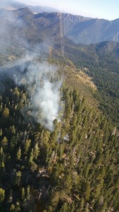 An aerial shot of the Brown Trail Fire, Washington County, Utah, Sept. 11, 2015 | Photo courtesy of the U.S. Forest Service, St. George News