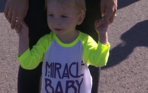 Kai Wennerlind, a two-year-old "Miracle Baby" made an appearance at the Pound the Pavement for Parenthood 5k event, Confluence Park, St. George, Utah, Sept. 19, 2015 | Photo by Kassi Gillette, St. George News