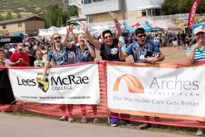 Flying Monkeys cheer on their teammates at a race in Soldier Hollow, Utah, date not specified | Photo courtesy of Cristina Werner, St. George News