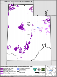 Greater sage-grouse habitat in Utah | Image courtesy Department of Interior, St. George News