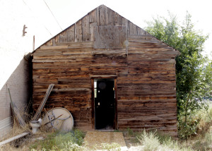 The back of the Rufus Building that is being auctioned for $1 to whoever writes the best essay, Main St., Parowan, Utah, August 31, 2015 | Photo by Carin Miller, St. George News