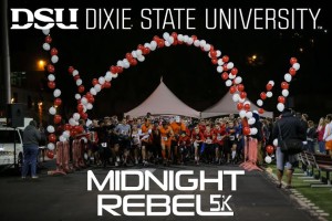 Dixie State University Midnight Rebel 5K, St. George, Utah, date not specified | Photo courtesy of Dixie State University Alumni Association, St. George News