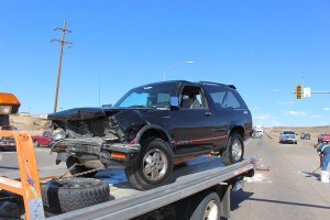 Two people went to the hospital after an accident on State Street, Hurricane, Utah, Sept. 3, 2015 | Photo by Ric Wayman, St. George News