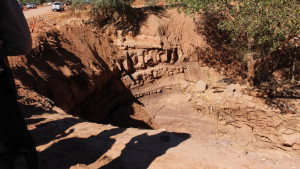 Site of the fatal flash flood where a “wall of water” came down and washed away two vehicles, a SUV and van containing 16 people between them. The incident left 12 people dead and one missing. The site was surveyed by Gov. Gary Herbert during his visit to Hildale, Utah, Sept. 19, 2015 | Photo courtesy of the Office of the Governor St. George News