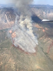 Aerial view of the Oak Grove Fire, Washington County, Utah, date not specified | Photo courtesy of Washington County Emergency Services, St. George News