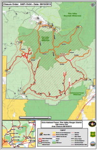 Map of road closures | Click to enlarge | PDF courtesy of the U.S. Forest Service, St. George News