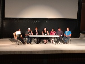 Audience members hear a moderated panel discussion following a screening of "Prophet's Prey," Springdale, Utah, Sept. 11, 2015 | Photo by Cami Cox Jim, St. George News