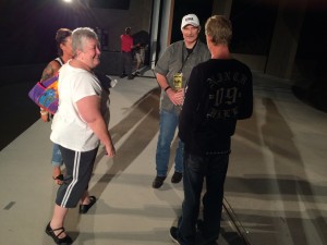 Private investigator Sam Brower, third from left, signs autographs and talks with audience members following a screening of "Prophet's Prey," Springdale, Utah, Sept. 11, 2015 | Photo by Cami Cox Jim, St. George News