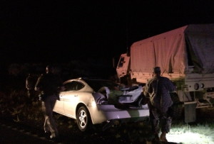 A three-vehicle accident sent tow boys to the hospital with minor injuries and tried up SR-59 near Apple Valley, Utah, Sept. 17, 2015 | Photo by Mori Kessler, St. George News