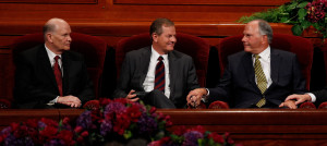 Elder Dale G. Renlund (left) and Elder Gary E. Stevenson (center) and Elder Ronald A. Rasband were named as the three newest apostles to the Quorum of the Twelve Apostles during the afternoon session of general conference, Saturday, Oct. 3, 2015 | Photo courtesy of The Church of Jesus Christ of Latter-day Saints, St. George News