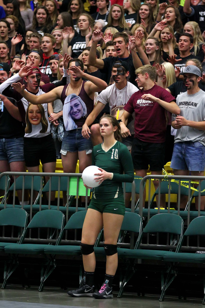 Snow Canyon's Ally Dunston (10), 3A State Volleyball Tournament, Orem, Utah, Oct. 29, 2015, | Photo by Robert Hoppie, ASPpix.com, St. George News