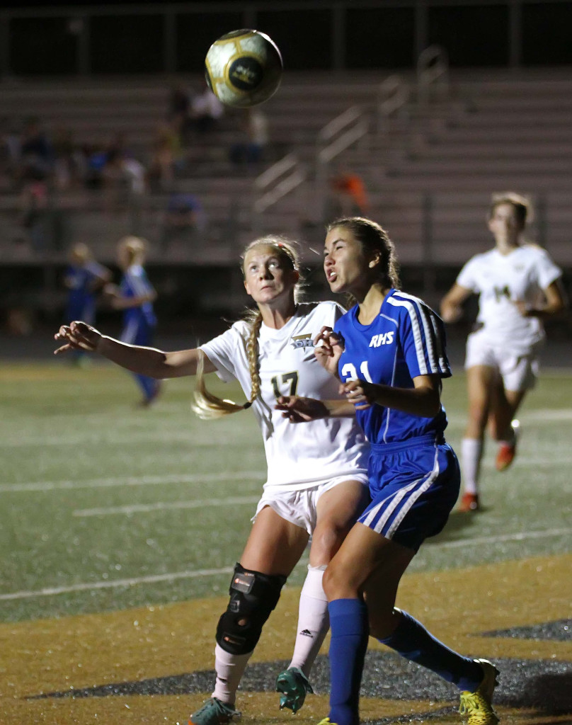 Madi Hansen (17) for Desert Hills, Desert Hills vs. Richfield, Girls Soccer, St. George, Utah, Oct. 14, 2015, | Photo by Robert Hoppie, ASPpix.com, St. George News