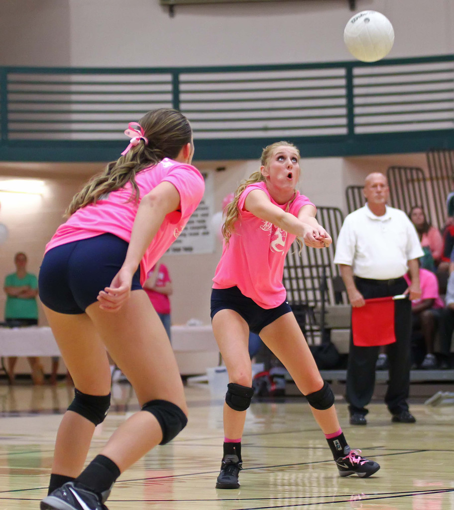 Snow Canyon's  Nikenna Durante (9), Snow Canyon vs. Dixie, Volleyball, St. George, Utah, Oct. 22, 2015, | Photo by Robert Hoppie, ASPpix.com, St. George News