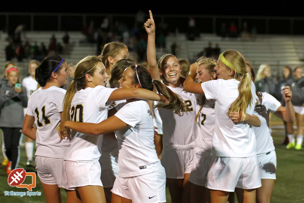 Desert Hills wins the Region 9 championship, Cedar vs. Desert Hills, Girls Soccer, St. George, Utah, Oct. 6, 2015, | Photo by Robert Hoppie, ASPpix.com, St. George News