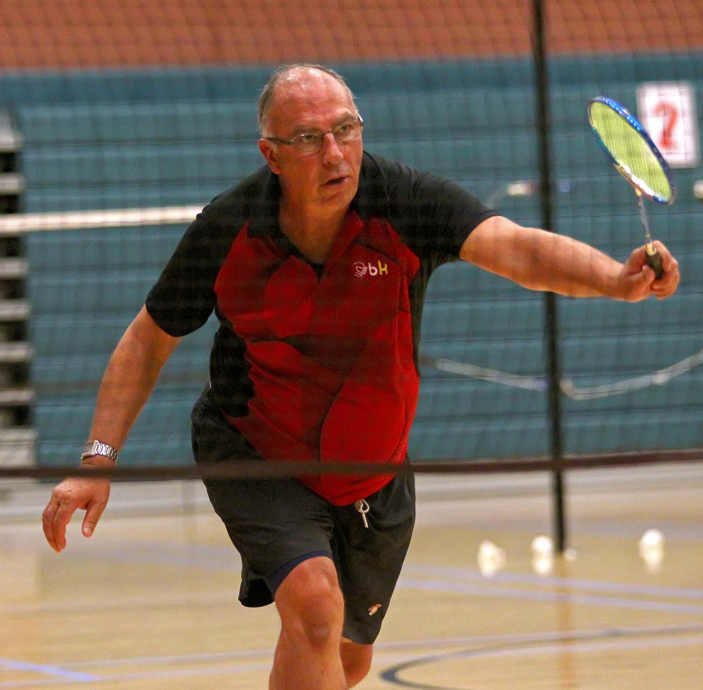 Rick Frost, Huntsman World Senior Games, Badminton, St. George, Utah, Oct. 12, 2015, | Photo by Robert Hoppie, ASPpix.com, St. George News