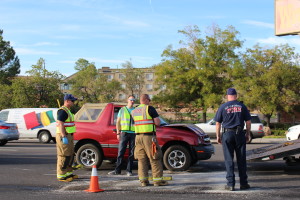 Driver initiates a 3 car collision while under suspicion of DUI, St. George, UT, October 15, 2015 | Photo by Cody Blowers, St. George News