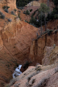 View of the waterfall below at the rim of Bryce Canyon, Bryce Canyon National Park, Bryce, Utah, Oct. 7, 2015 | Photo by Carin Miller, St. George News