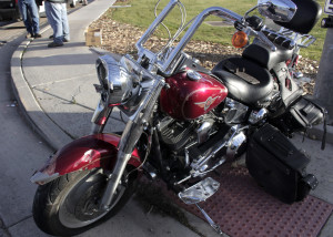 A motorcyclist was sent to the hospital Saturday morning after a driver blinded by the sun hit him while making a left turn, 200 North and Airport Rd., Cedar City, Utah, Oct. 24, 2015 | Photo by Carin Miller, St. George News