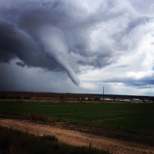 Rare funnel cloud sighted over Kanab, Utah, Oct. 5, 2015 | Photo courtesy of Teresa Hatch Kabonic, St. George News