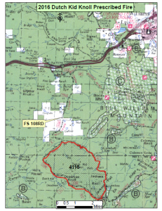 Map of Kendrick prescribed burns planned for October 2015 | Image courtesy of Kaibab National Forest, St. George News