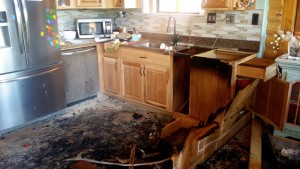 A fire in Central Monday morning caused extensive damage to a home, Central, Utah, Oct. 5, 2015 | Photo courtesy of Steve Haluska, St. George News