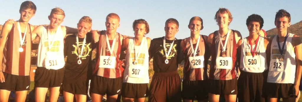 Boys top 10 finishers, Region 9 cross meet, Cedar City, Utah, Oct. 13, 2015 | Photo by Jordan Abel, St. George News