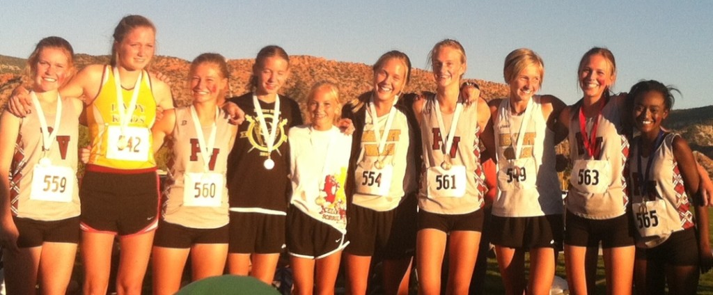 Girls top 10 finishers, Region 9 cross meet, Cedar City, Utah, Oct. 13, 2015 | Photo by Jordan Abel, St. George News