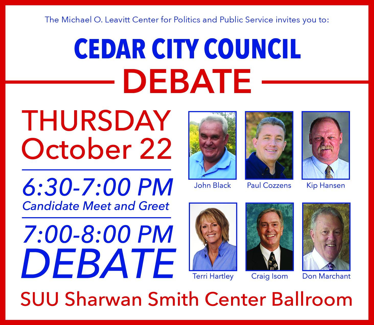 Inform your vote Cedar City Council candidates debate issues, meet and