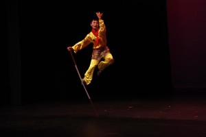 A student from the Hunan Normal University performs Chinese kung fu during the Confucius Institute's cultural performance, Cedar City, Utah, Sept. 28, 2015 | Photo courtesy of Southern Utah University, St. George News