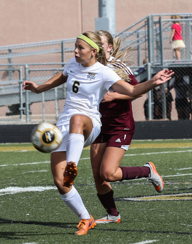 Drew Morby (6) is back for Desert Hills, file photo from Desert Hills vs Morgan, Girls Soccer,St George, Utah, Oct. 17, 2015, | Photo by Kevin Luthy, St. George News.