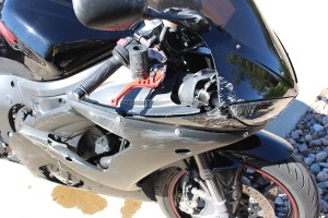 A motorcyclist was clipped by a pickup truck Saturday afternoon, Washington, Utah, Oct. 24, 2015 | Photo by Ric Wayman, St. George News