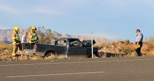 A head-on collision on SR-18 Thursday morning killed one man. St. George, Utah, October 15, 2015 | Photo by Ric Wayman, St. George News