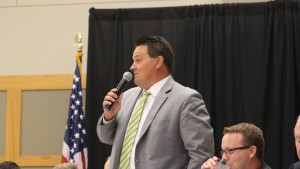 Incumbent Jimmie Hughes, St. George Area Chamber of Commerce City Council candidate forum, St. George, Utah, Oct. 21, 2015 | Photo by Mori Kessler, St. George News