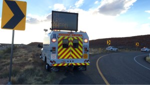 Van crashes at Interstate 15 Exit 16, Washington, Utah, Oct. 1, 2015 | Photo by Cami Cox Jim, St. George News