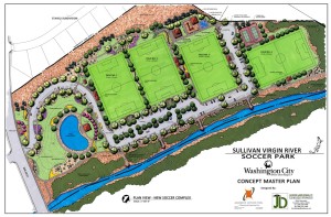 Master plan for the Sullivan Virgin River Soccer Park, Washington City, Utah, Oct. 30, 2015 | Image courtesy of Washington City, St. George News