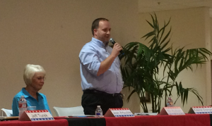 Washington City Council candidate Bill Hudson at a public forum sponsored by the Washington City Chamber of Commerce, Washington City, Utah, Oct. 20, 2015 | Photo by Mori Kessler, St. George News 