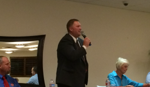 Washington City Council candidate Jeff Turek at a public forum sponsored by the Washington City Chamber of Commerce, Washington City, Utah, Oct. 20, 2015 | Photo by Mori Kessler, St. George News 